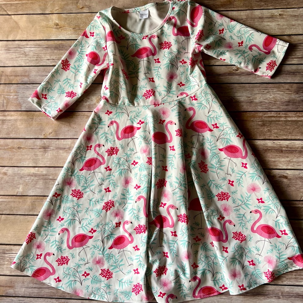 Cute Flamingo Dress for Kids